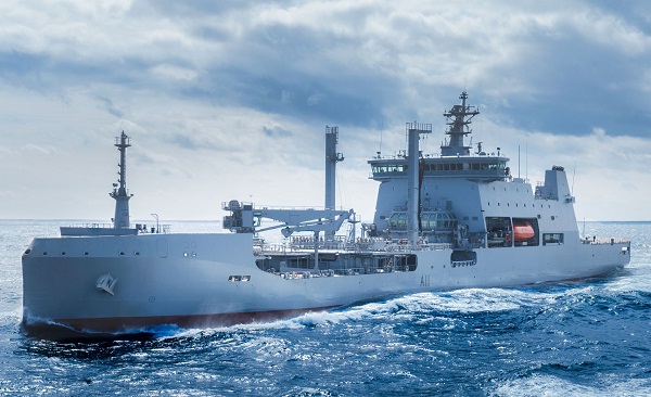 아오테아로아함은 현대중공업이 지난 2016년 7월 뉴질랜드 해군으로부터 수주한 것으로 길이 173미터, 폭 24미터 크기의 뉴질랜드 해군 역사상 최대 규모다. 사진=현대중공업 제공