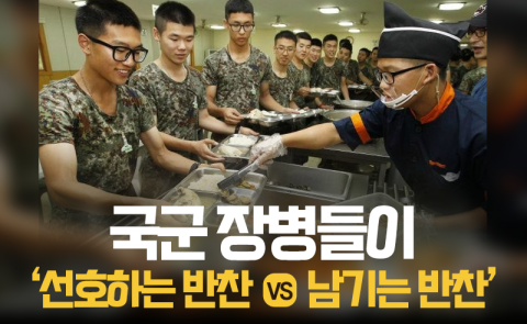 국군 장병들이 ‘선호하는 반찬 vs 남기는 반찬’