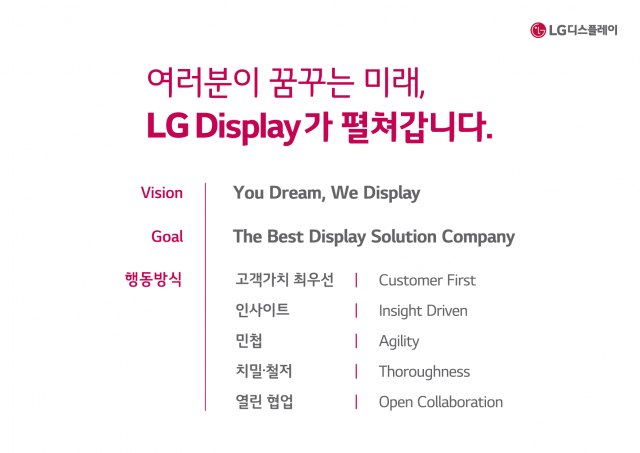 8년 만에 新 경영목표 세운 LG디플···정호영 사장, 비전체계 재정비