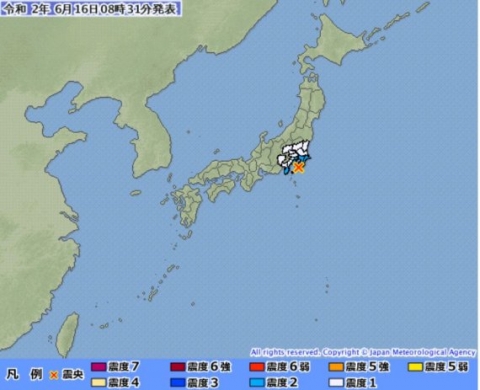일본 도쿄 인근 지바현서 규모 4.2 지진