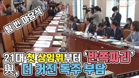 21대 첫 상임위부터 ‘반쪽짜리’···與,더 커진 독주 부담