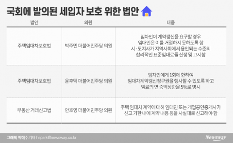 정부 갭투자 규제에 맞춰···민주당, 세입자 보호 법안 ‘봇물