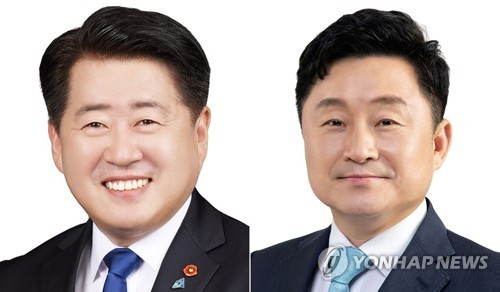 오영훈 신임 민주당 대표 비서실장(왼쪽)과 최인호 신임 민주당 수석대변인. 사진=연합뉴스