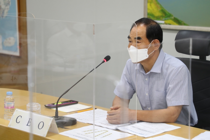 김인식 사장은 오랜 장마와 폭우에 이은 태풍인만큼 만반의 준비를 통해 피해 최소화에 주력해 줄 것을 당부했다