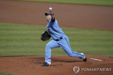 류현진, 마이애미전 6이닝 8K 1실점 호투···시즌 3승 요건 갖춰