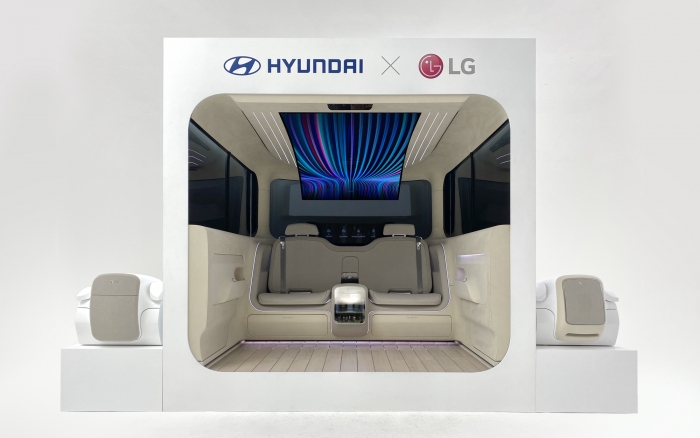 LG전자와 현대차가 24일 공개한 미래차 인테리어 비전 ‘아이오닉 콘셉트 캐빈(IONIQ Concept Cabin)’. 사진=LG전자 제공