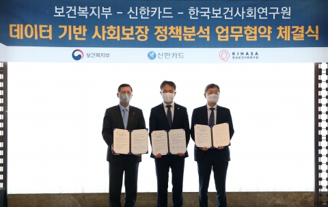 신한카드, 복지부와 사회보장정책 개선 빅데이터 연구