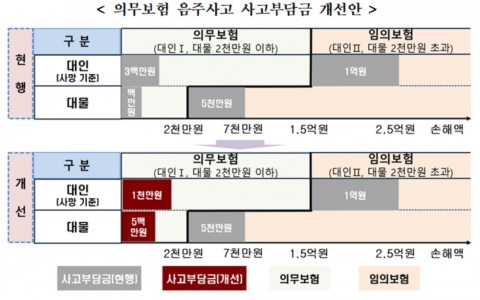 22일부터 음주운전 사고부담금 최대 1억6500만원 인상