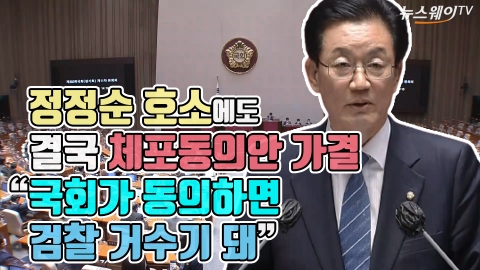 정정순 호소에도 결국 체포동의안 가결 “국회가 동의하면 검찰 거수기 돼”