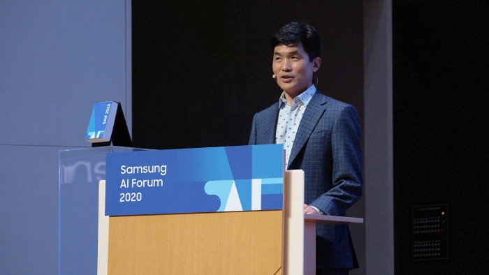 ‘삼성 AI 포럼 2020’에서 기조연설을 하고 있는 삼성리서치 승현준 소장(사장). 사진=삼성전자 제공