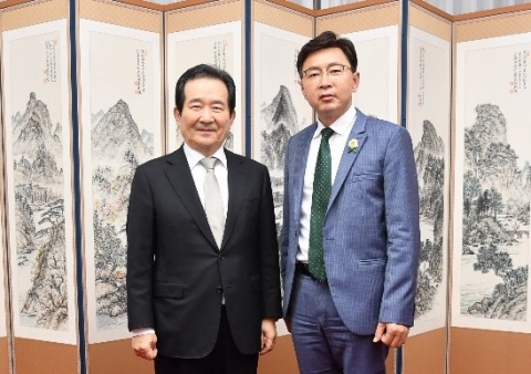 김철우 보성군수, 정세균 국무총리 만나 지역 현안 건의