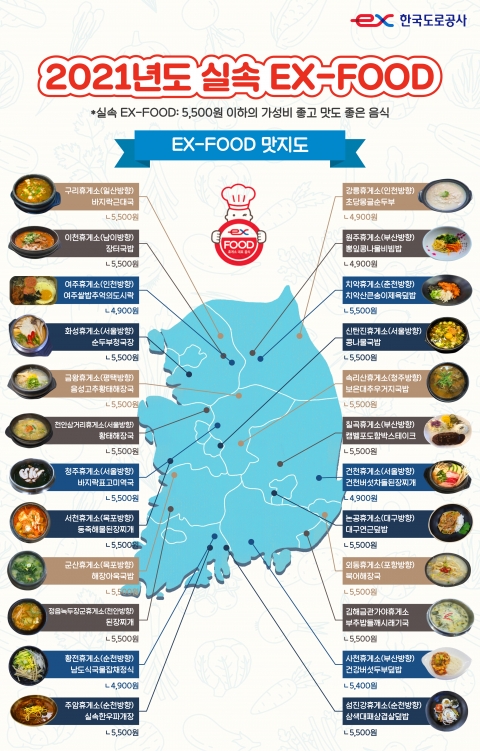 도로공사가 선정한 고속도로 휴게소 ‘가성비 맛집’ 알아보니