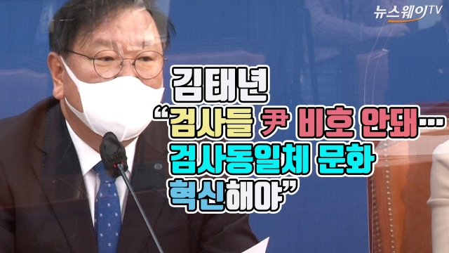 김태년 “검사들 尹 비호 안돼···검사동일체 문화 혁신해야”