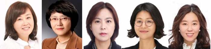 사진 왼쪽부터 한상숙 전무·유미영 전무·조인하 전무·김수진 전무·박진영 전무