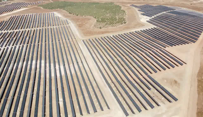 아마렌코 솔라)에 매각한 50MW 태양광 발전소 전경. 사진=한화에너지 제공