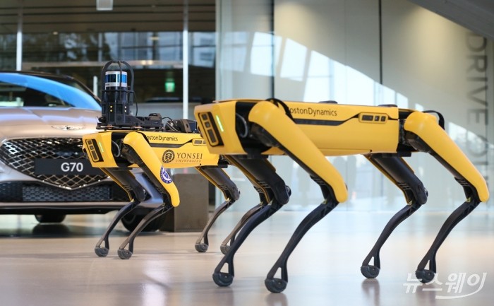 현대차, 로봇 기업 '보스턴 다이나믹스' 스팟(SPOT) 동작시연. 사진=현대자동차 제공