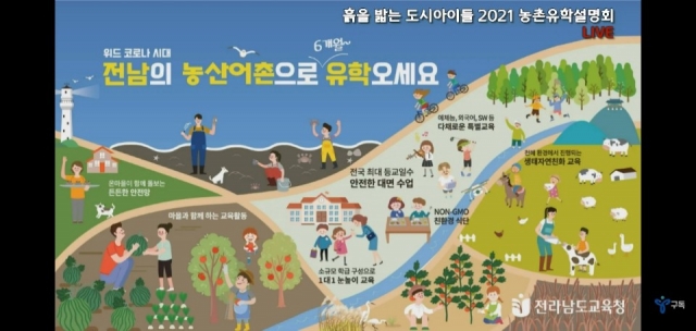 전남교육청 농산어촌유학프로그램 홍보물