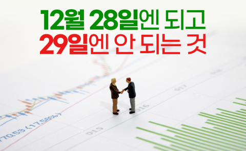 12월 28일엔 되고 29일엔 안 되는 것