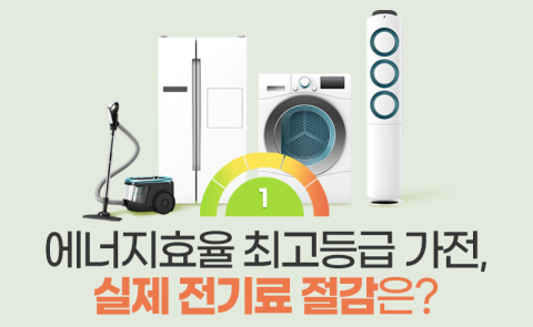 에너지효율 최고등급 가전, 실제 전기료 절감은?