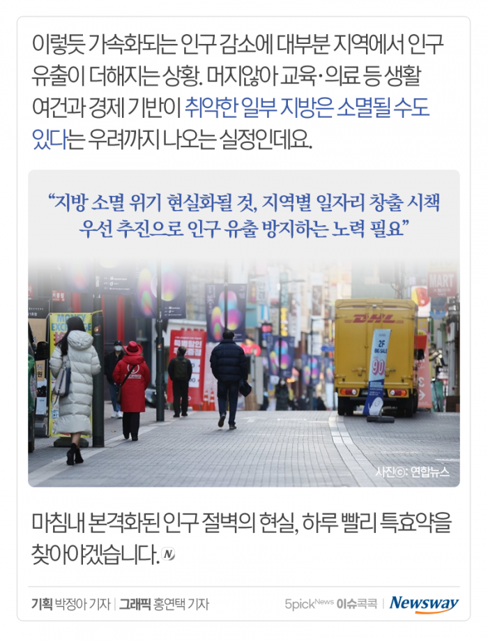  쪼그라드는 대한민국, 이대로는 일부 지방 소멸··· 기사의 사진