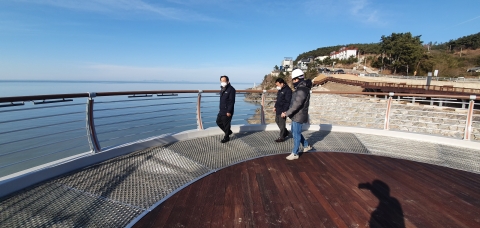 김준성 영광군수, 노을광장 조성사업 마무리 점검