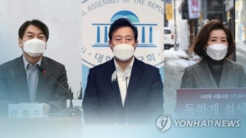 휴일 현장행보···나경원 ‘청년’ 오세훈 ‘노인’ 안철수 ‘주거’