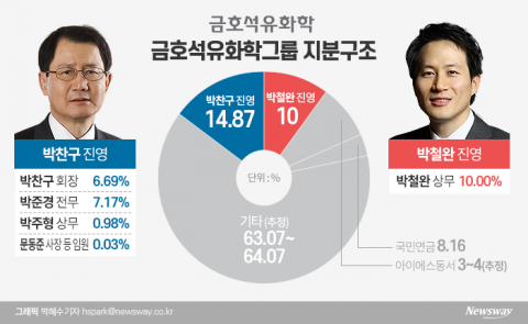 삼촌 박찬구에 반기든 박철완···금호석화, 피보다 진한 경영권