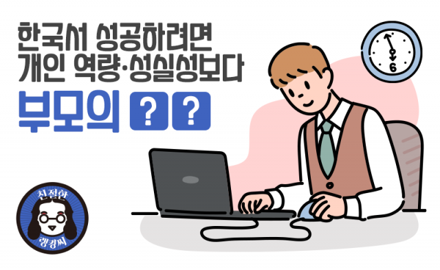 한국서 성공하려면 ‘개인 역량’·‘성실성’보다 ‘부모의 ○○’