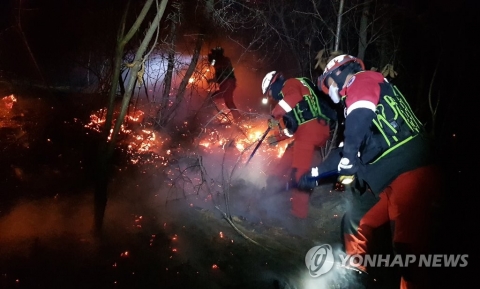 양양 산불 6시간 만에 진화···산림 약 6.5㏊ 소실