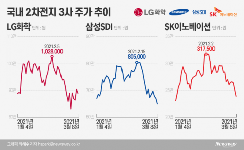 테슬라 추락에 2차전지株 ‘방전’···재충전 시점은?