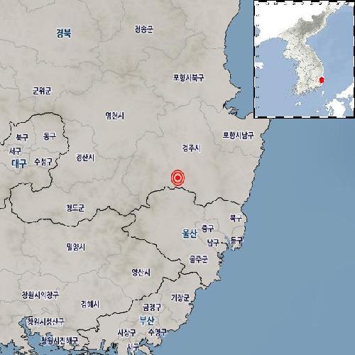 경북 경주 부근서 규모 2.6 지진···“인근 지역 지진동 유의”