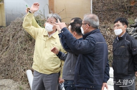 유진섭 시장, 양돈 단지 축산악취 방지 현장 방문