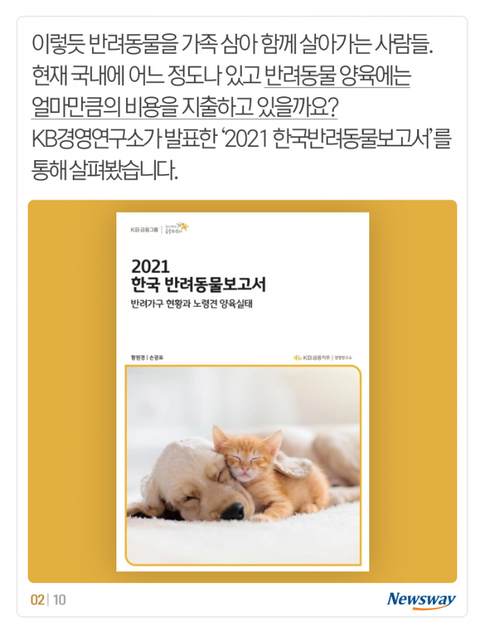 개 고양이 키우는 데 한 달에 이만큼 들어요 기사의 사진