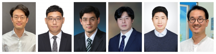 올해 상반기 ‘삼성미래기술육성사업’ 지원 과제에 선정된 교수들. 왼쪽부터 서울대학교 류경석 교수, 포스텍 황승준 교수, 서강대학교 조규봉 교수, 디지스트 조창희 교수, 서울대학교 김건희 교수, 충북대학교 김기웅 교수. 사진=삼성전자 제공