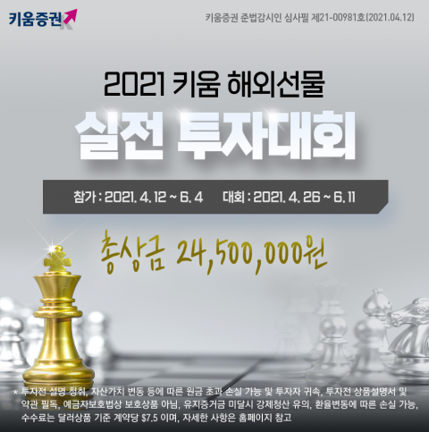 키움증권, ‘해외선물 실전투자대회’ 진행