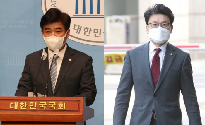 김병욱 더불어민주당 의원(왼쪽), 진성준 더불어민주당 의원(오른쪽). 사진=연합뉴스