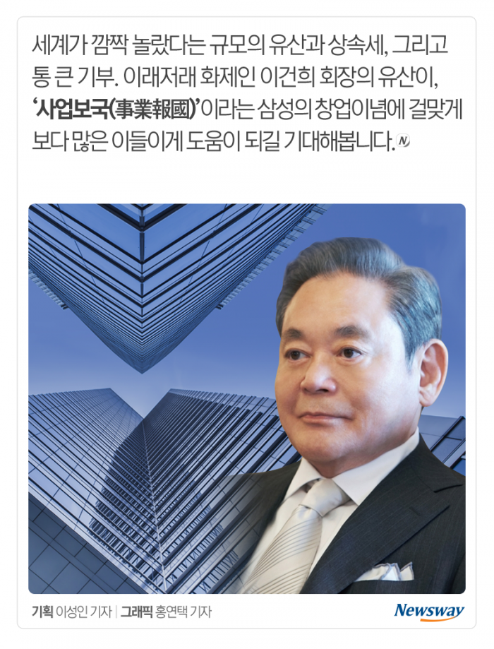 ‘이건희 유산 사용법’···세계 갑부들 기부금에 견줘보니 기사의 사진