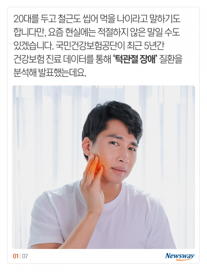철근도 씹어 먹을 나이? “20대 턱 조심하세요” 기사의 사진