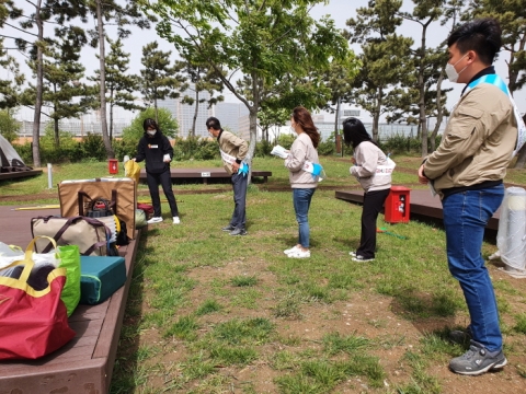 인천시설공단, 송도국제캠핑장 코로나19 극복 시민안전 캠페인
