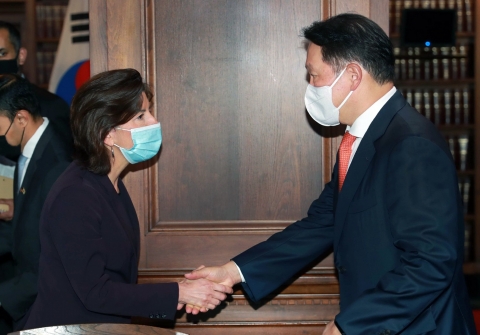 최태원 회장, 경제외교 광폭 행보···“韓 ·美 다양한 협력 채널 구축하자”