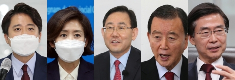 국민의힘 당대표 본선, 이준석·나경원·주호영·홍문표·조경태