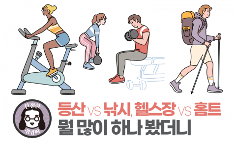 등산 vs 낚시, 헬스장 vs 홈트···뭘 많이 하나 봤더니