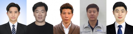 LG그룹 산하 LG복지재단은 위기의 상황에서 목숨을 구한 시민 5명에게 ‘LG의인상’을 수여했다. (왼쪽부터)권현우(28)·이현선(38)·여승수(37)·천영창(42)·최용익(30)씨. 사진=LG그룹