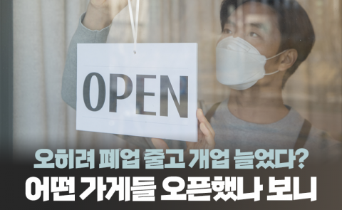 오히려 폐업 줄고 개업 늘었다? 어떤 가게들 오픈했나 보니