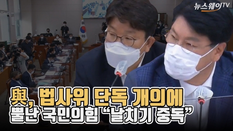 법사위 與 단독 개의에 뿔난 국민의힘 “날치기 중독”