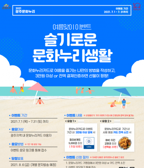 광주문화재단, 문화누리카드 이용자 대상 ‘슬기로운 문화누리 생활’ 이벤트