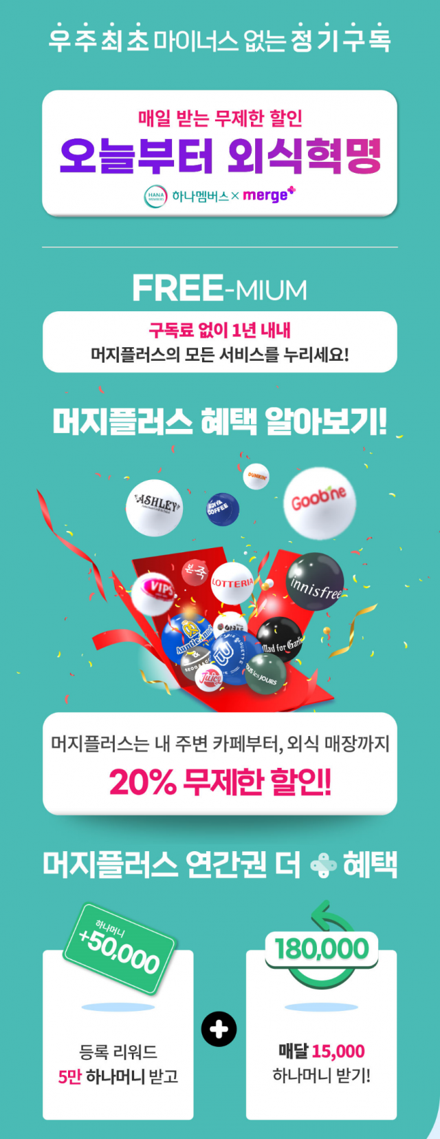 하나멤버스 ‘머지플러스 연간권 제휴 판매 이벤트’
