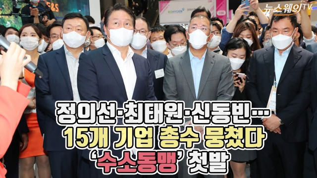 정의선·최태원·신동빈···15개 기업 총수 뭉쳤다 ‘수소동맹’ 첫발