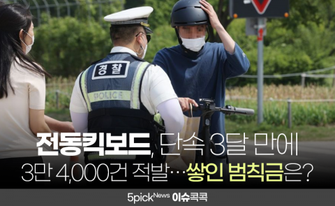 전동킥보드, 단속 3달 만에 3만 4,000건 적발···쌓인 범칙금은?