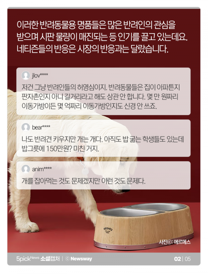 송혜교의 320만원짜리 개 가방···‘멍품’ 전성시대? 기사의 사진
